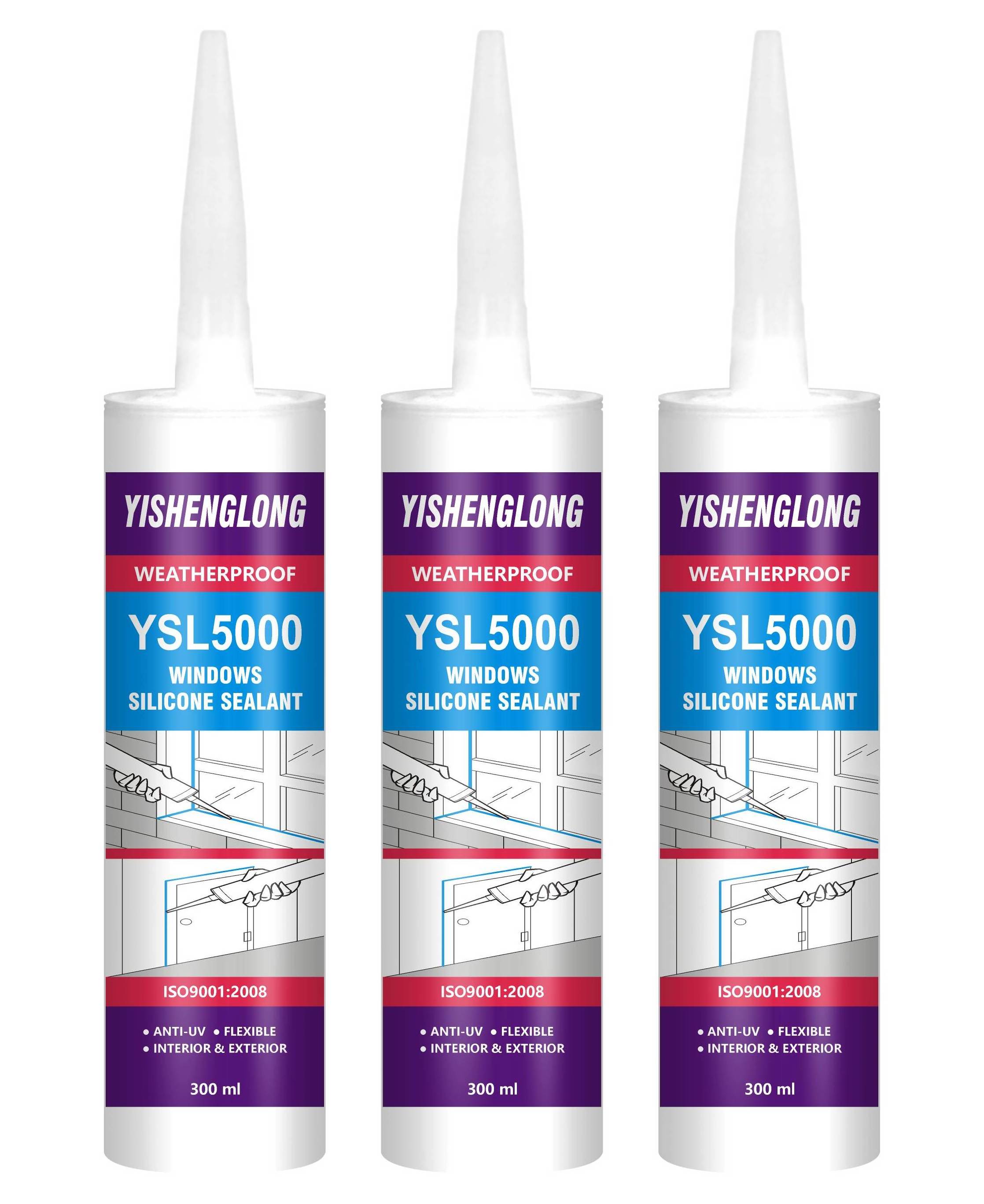 YSL-5000 all purpose ceramics tile sealant silicone adhesives neutral weatherproof 789 300ml for swimming pool