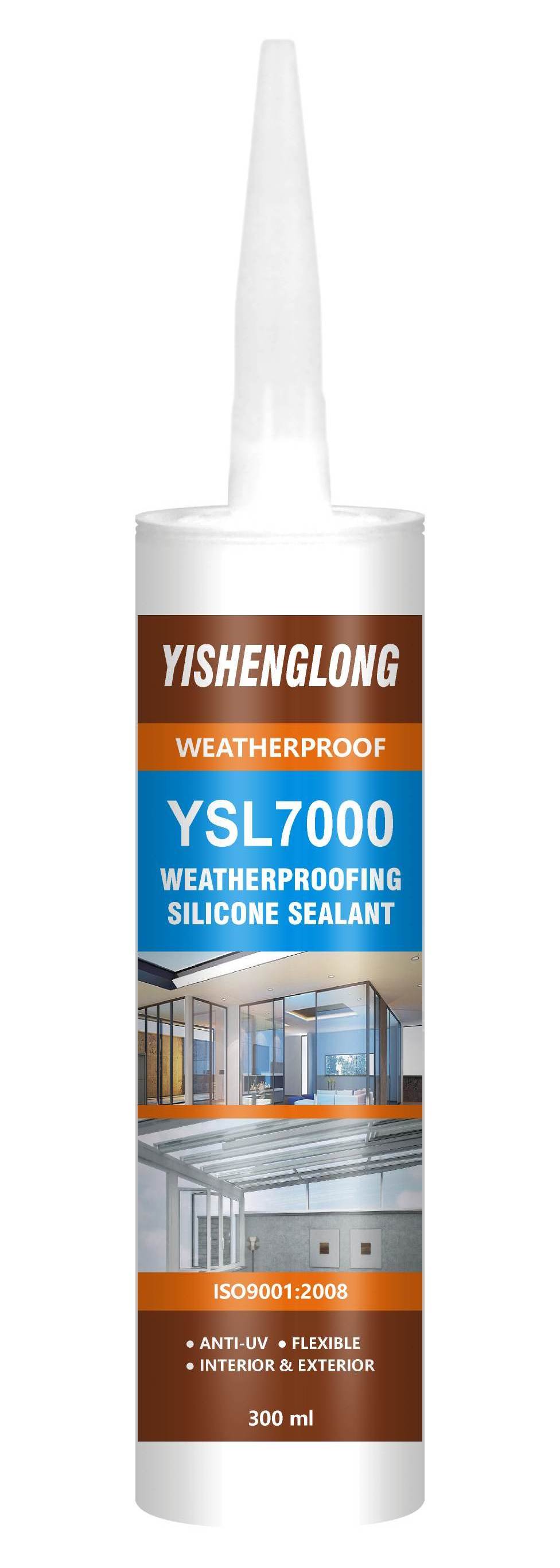 YSL-7000 General purpose fast cure neutral waterproof caulk & seal 100% silicone sealant for pollution-free mirror