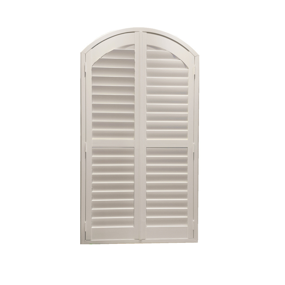 Home Decorative Wooden/PVC Plantation Shutter Folding French Exterior Interior Window Louver Window From China