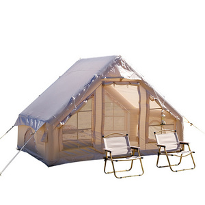 Explosive Models Tente Canvas Cabin Camping Outdoor Glamping Pvc Luxury Tourist Inflatable House Tent Foldable Tent