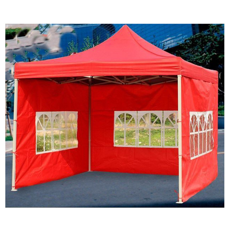 Folding Gazebo 3M*3M Four-Corner Folding Tent Tarpaulin Outdoor Waterproof Transparent Window Tent Tarpaulin