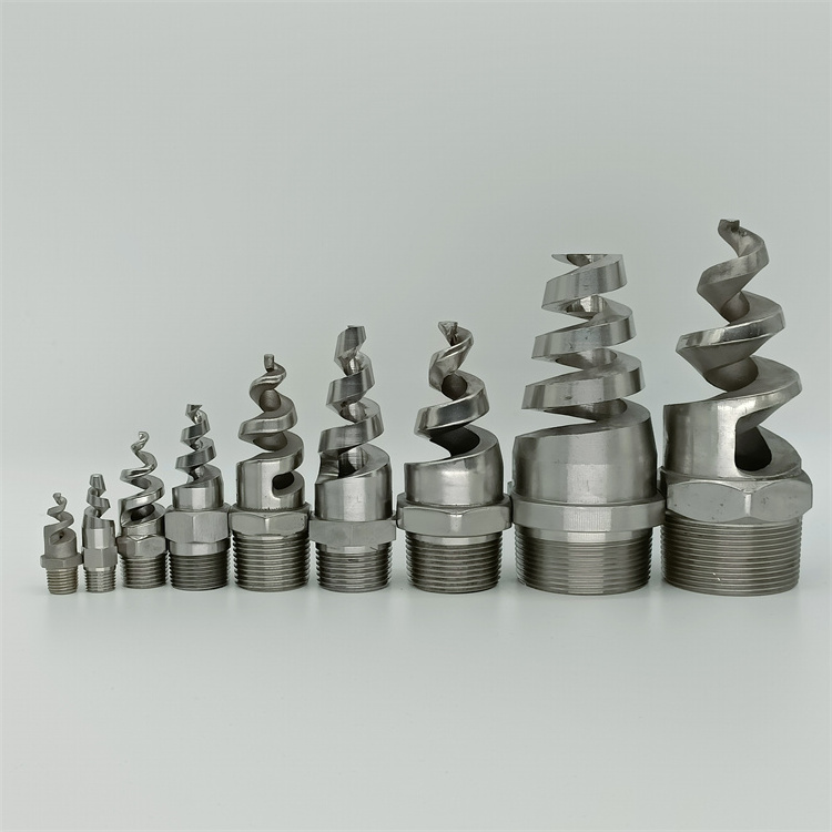 Stainless Steel 316ss metal dust control spiral nozzle,customized Solid cone Spiral Nozzles