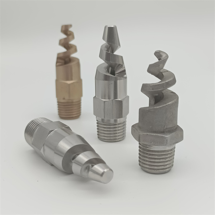 Stainless Steel 316ss metal dust control spiral nozzle,customized Solid cone Spiral Nozzles