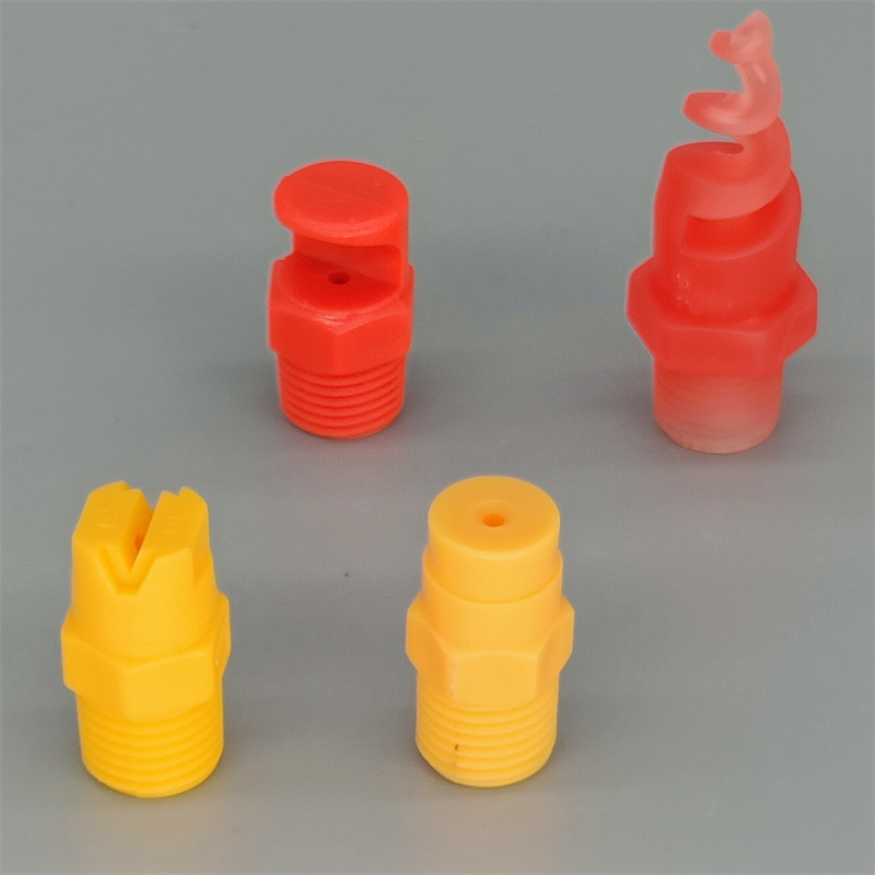 Adjustable Wide angle PP PVC PTFE SPTJ Spiral Nozzle, Full Cone Hollow Cone Spiral Nozzle, Pigtail Nozzle