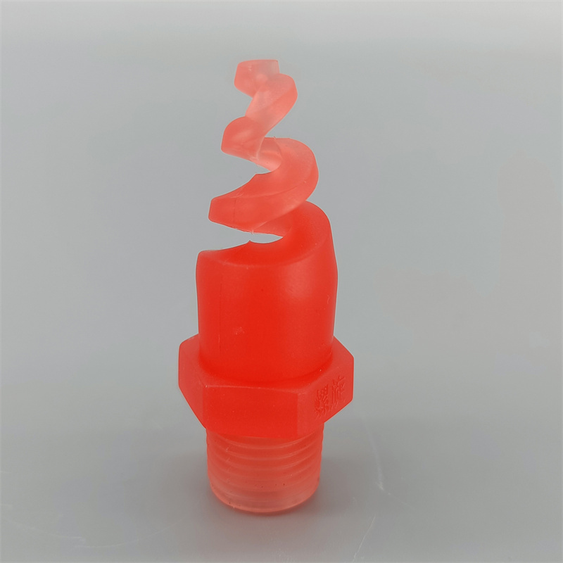 Adjustable Wide angle PP PVC PTFE SPTJ Spiral Nozzle, Full Cone Hollow Cone Spiral Nozzle, Pigtail Nozzle