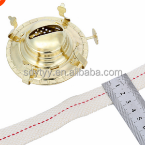 red line 100% cotton material flat wicks for  oil  fire proof lantern  and oil lamp