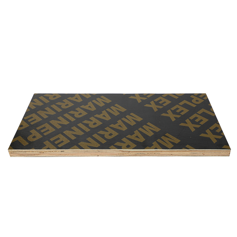 Two times hot press WBP shuttering plywood sheets 18mm black melamine laminated plywood for Concrete Construction Formwork