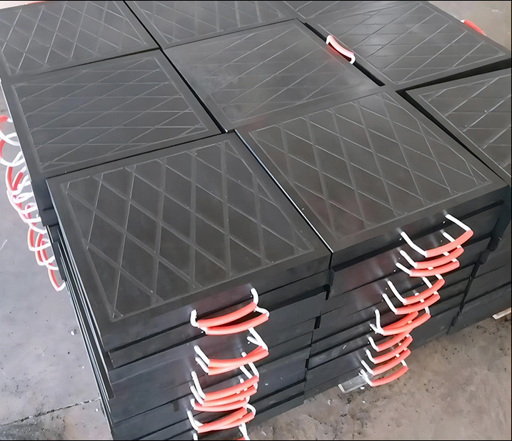 heavy duty crane lorry outrigger pad matrix crane support mat crane pads