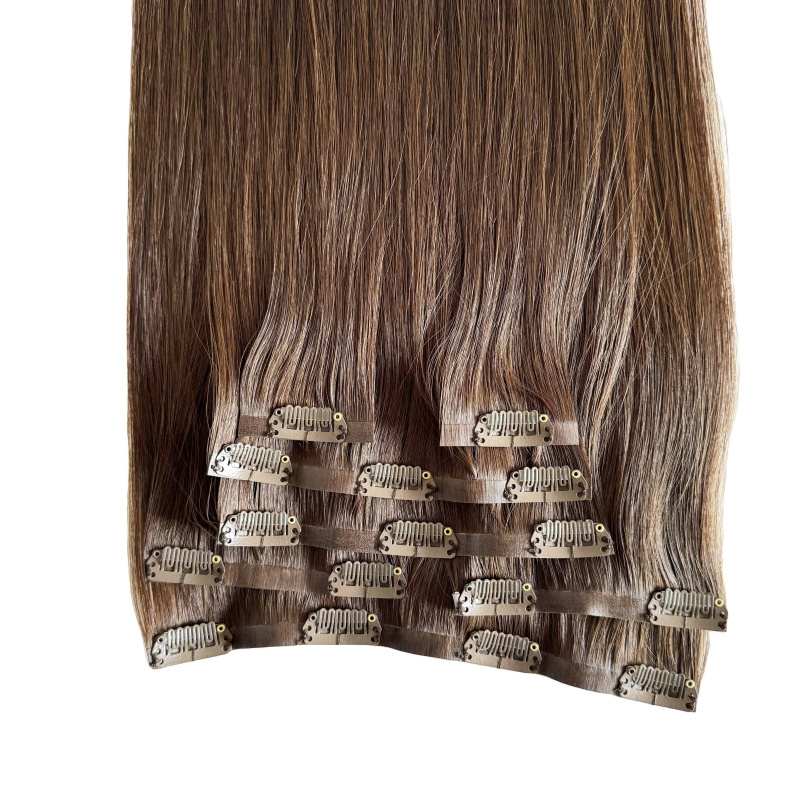 Raw Unprocessed Wholesale 100% Virgin Remy Natural Seamless Ins Clip In Hair Extensions 100human Hair