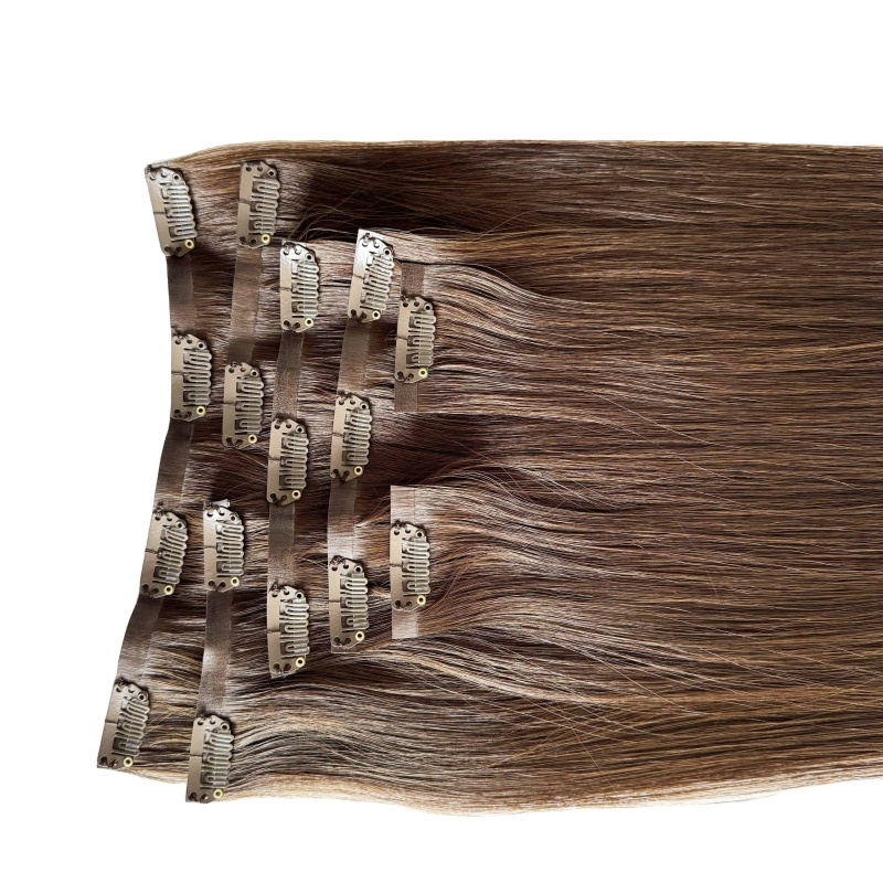 Raw Unprocessed Wholesale 100% Virgin Remy Natural Seamless Ins Clip In Hair Extensions 100human Hair