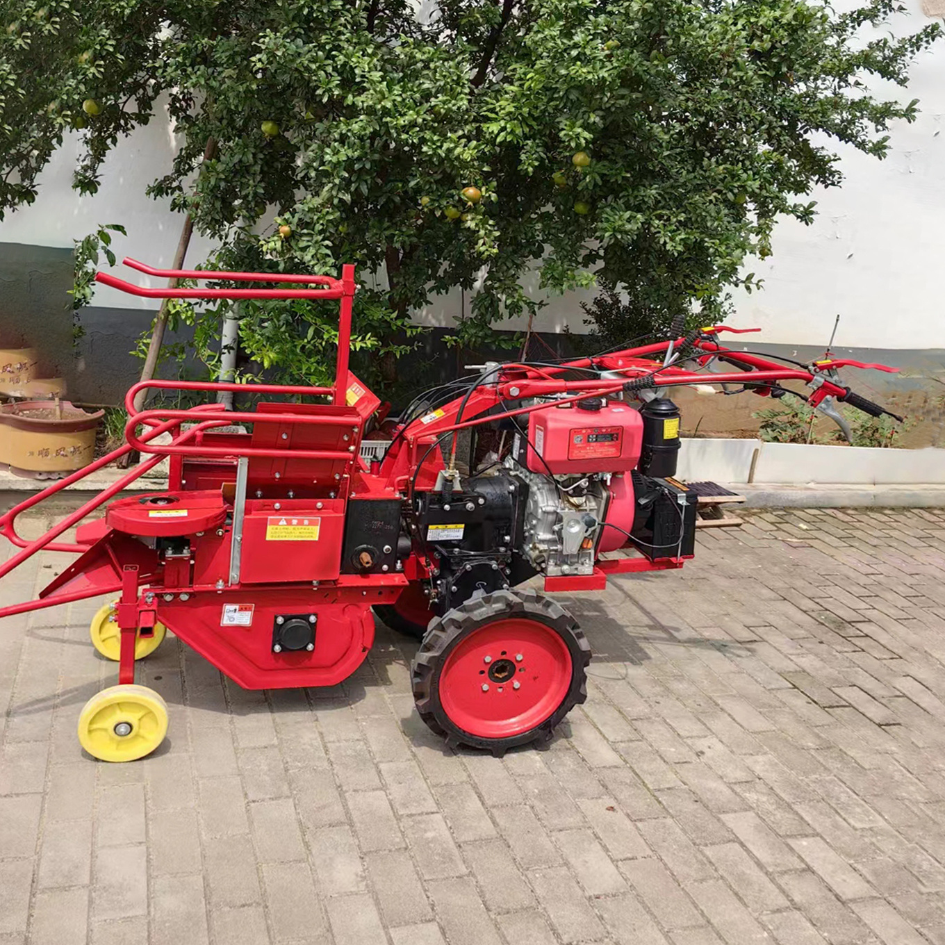 YUESHAN corn silage combine  mini corn harvester machine 1 row sweet corn harvester for sale