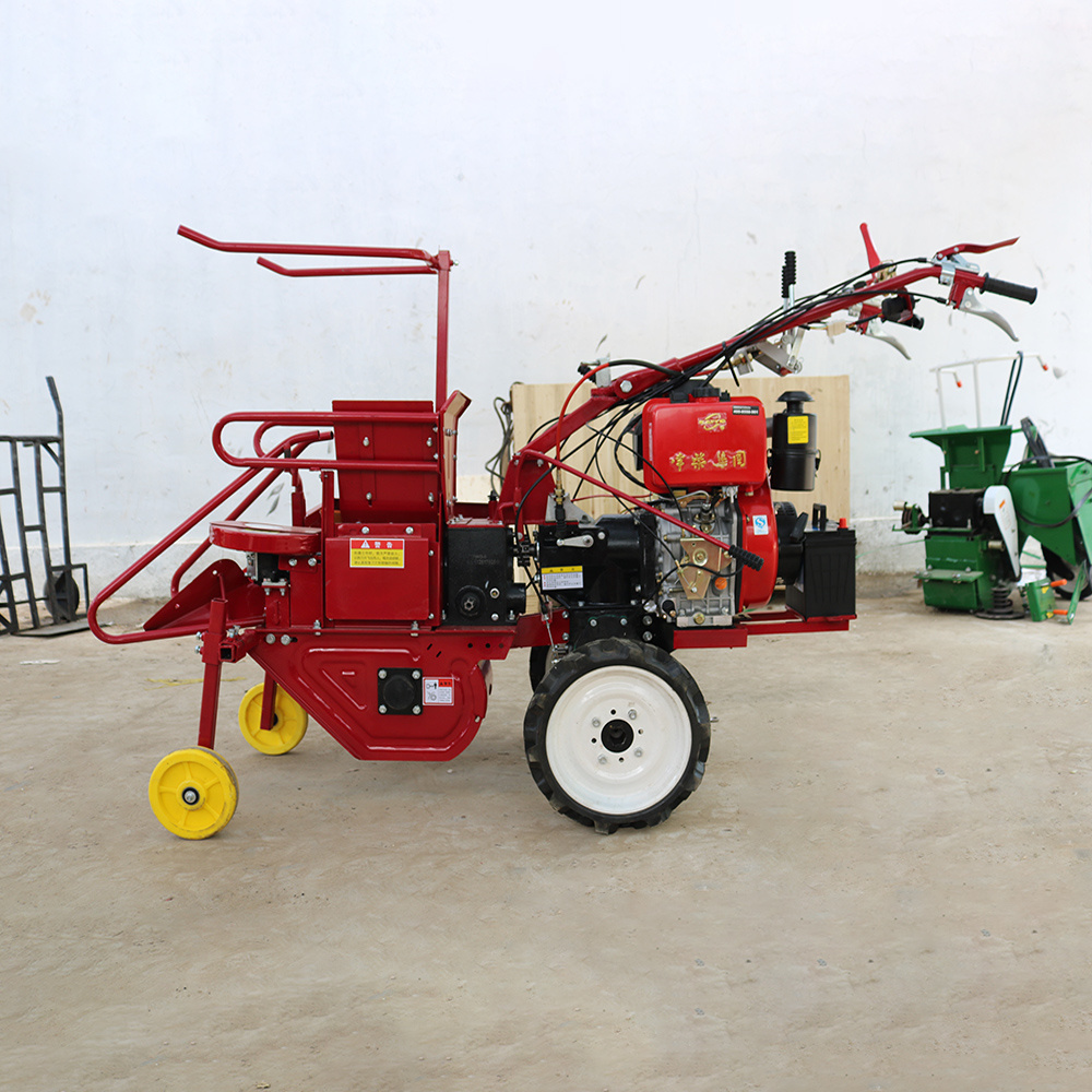 YUESHAN corn silage combine  mini corn harvester machine 1 row sweet corn harvester for sale