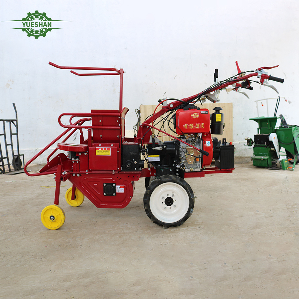 YS High-efficiency easy-to-operate small diesel hand push mini corn harvester machine