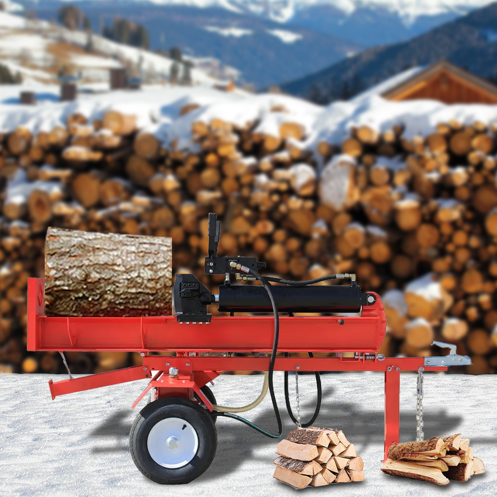 YUESHAN kinetic log splitter hydraulic cylinder firewood processor 20Ton 26Ton  28Ton 30Ton wood splitter