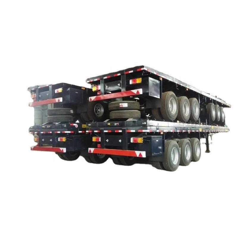 40ft transport flat bed trailer 4 axle flatbed semi trailer for sale