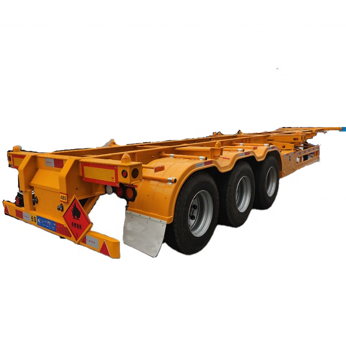 YuHang Vehicles Low Price 2 Axle Trucks Chassis 40FT/45Ft Skeleton Semi Trailer For Sale