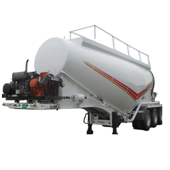 YUHANG 3 Axles 40 Tons 50 Tons 60 Tons Truck Carrier Bulk Cement Tank Cargo Powder Tanker For Sale In Philippines