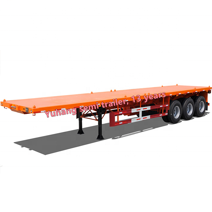 40ft transport flat bed trailer 4 axle flatbed semi trailer for sale