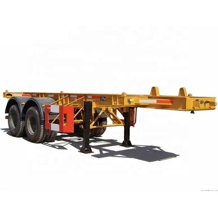 YuHang Vehicles Low Price 2 Axle Trucks Chassis 40FT/45Ft Skeleton Semi Trailer For Sale