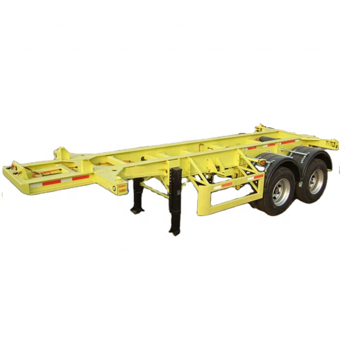 YuHang Vehicles Low Price 2 Axle Trucks Chassis 40FT/45Ft Skeleton Semi Trailer For Sale