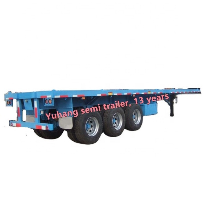 40ft transport flat bed trailer 4 axle flatbed semi trailer for sale