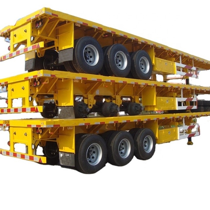 40ft transport flat bed trailer 4 axle flatbed semi trailer for sale