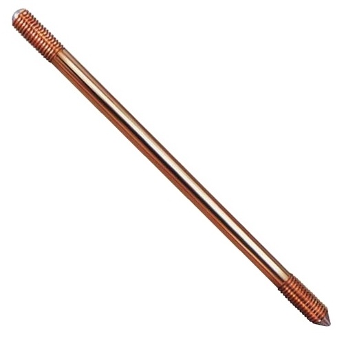 Copper earth rod steel with copper coating copper clad bonded steel earth rods