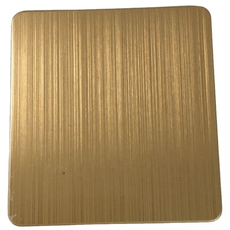 Aisi 304 310s 316 Coloured Gold / Rose/bronze/ Gold Mirror Stainless Decorative Steel Sheet 6mm Elevators Plate