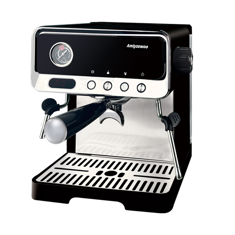 20 Bar Espresso Maker with Plastic Free Portafitler and Steamer for Latte Cappuccino,Expresso Coffee Machine with Pressure Gauge