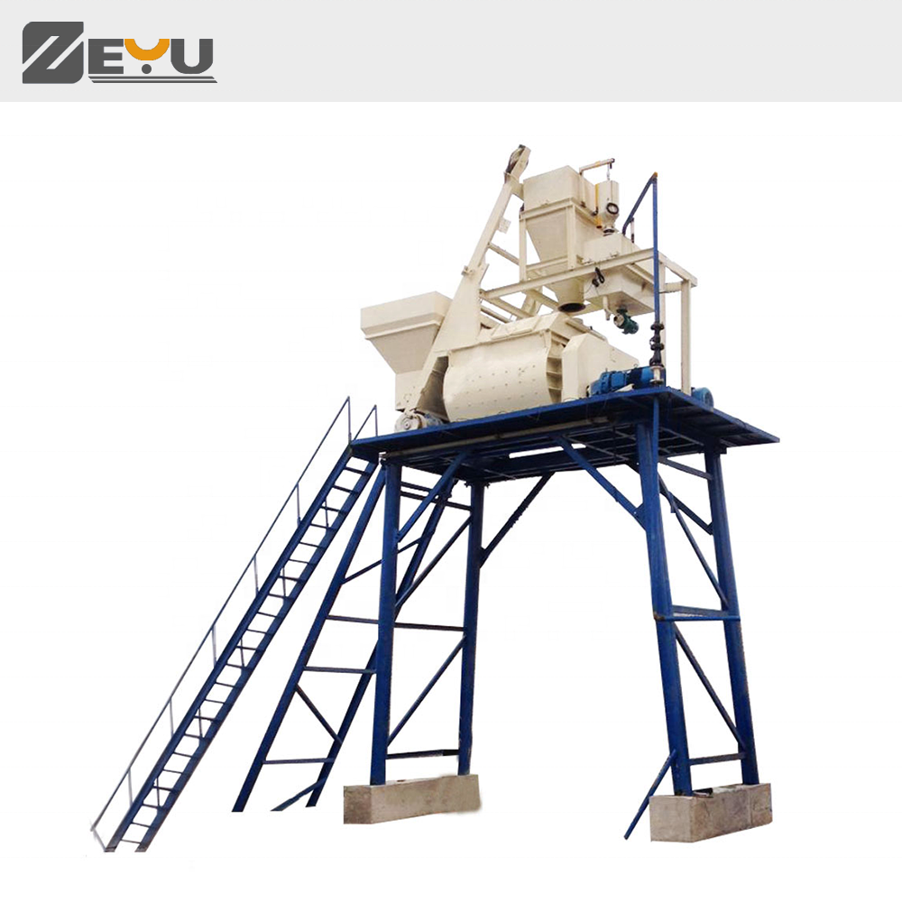 Industrial horizontal electrical js500 to js3000 concrete mixer