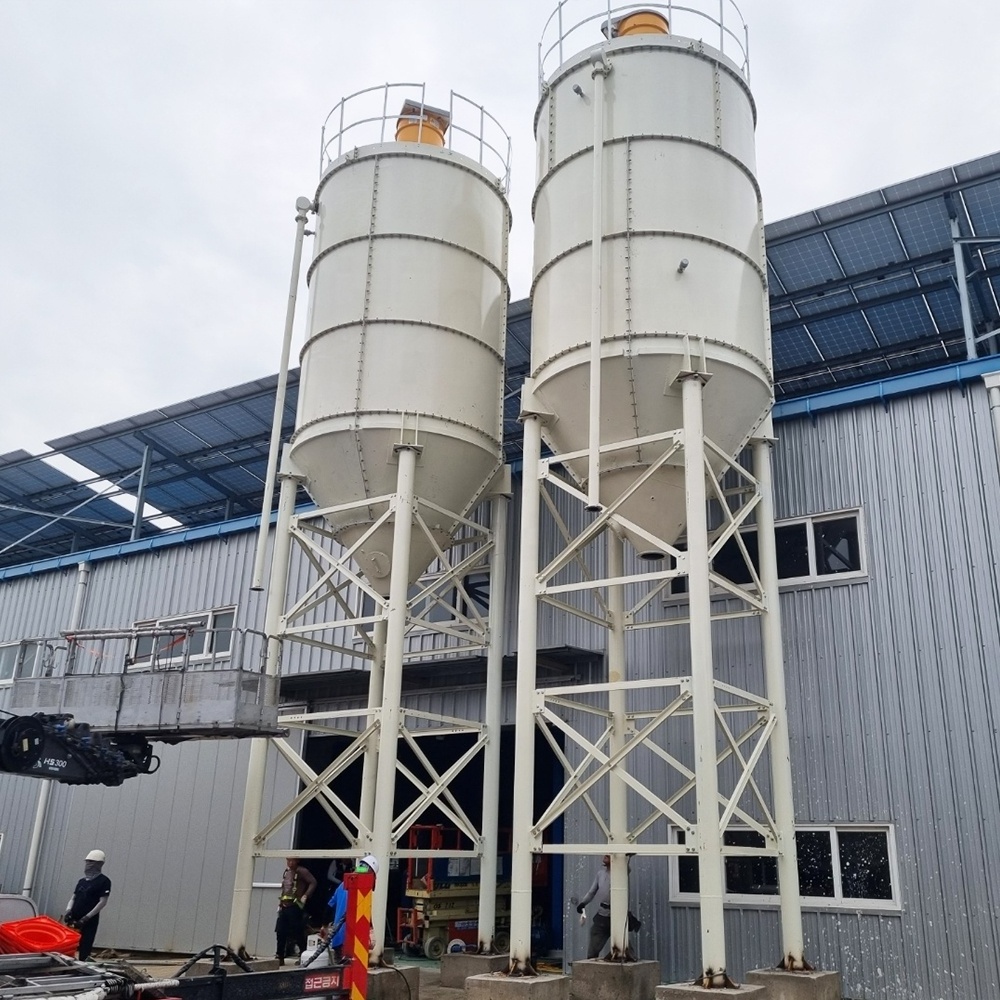 Daswell machinery 50 ton steel cement storage silo for Concrete Mixing Plants