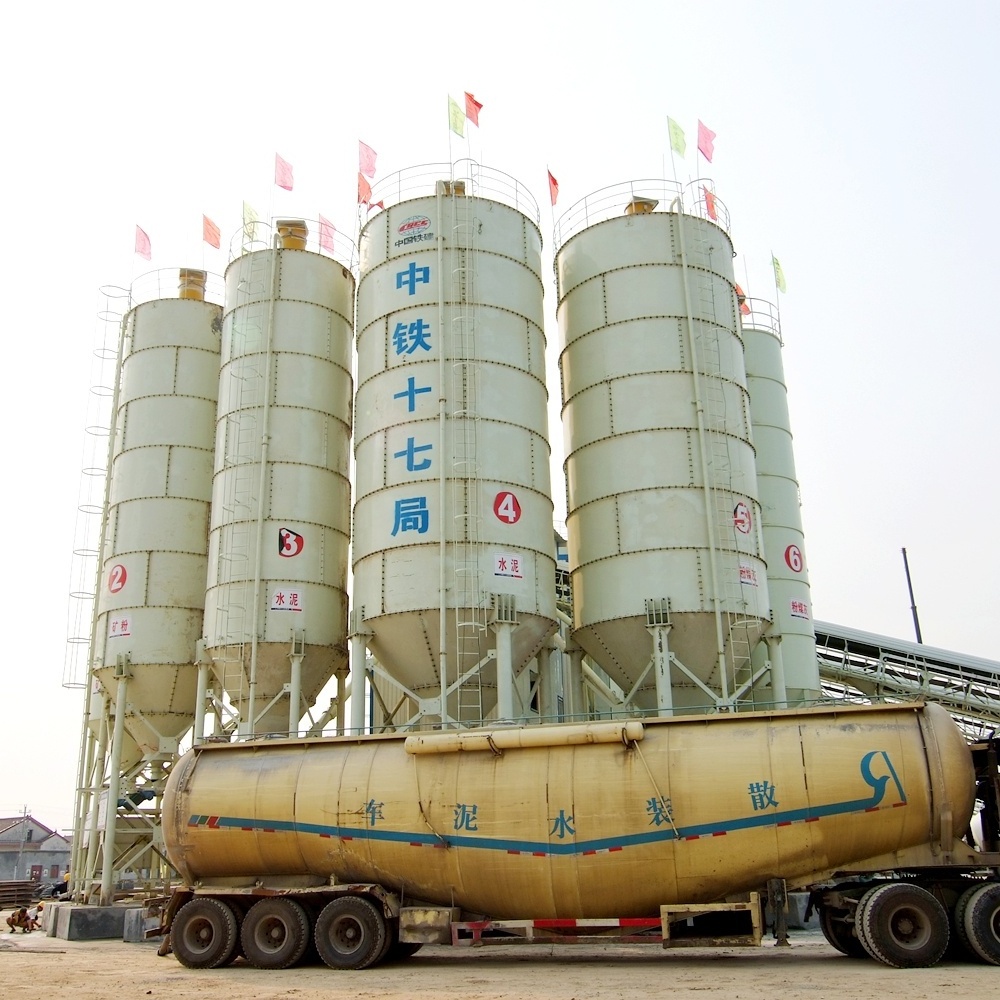 Daswell machinery 50 ton steel cement storage silo for Concrete Mixing Plants