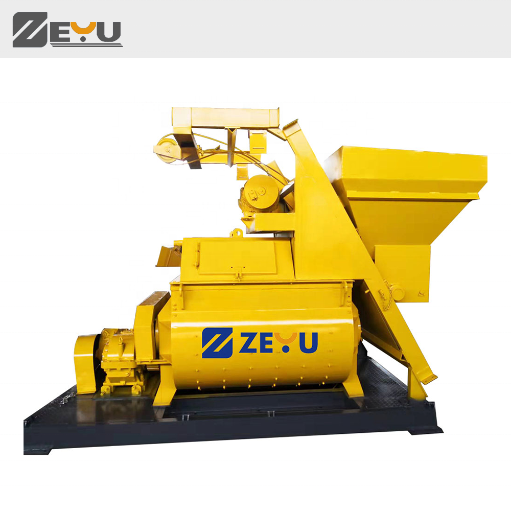 Industrial horizontal electrical js500 to js3000 concrete mixer