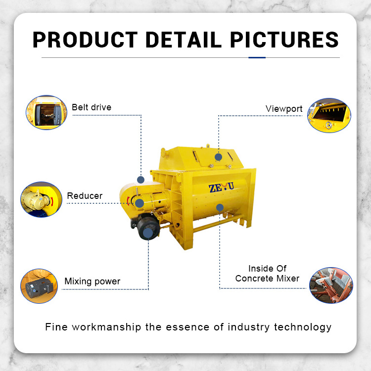 Fixed concrete machinery mixer concrete mixer 1000l equipments