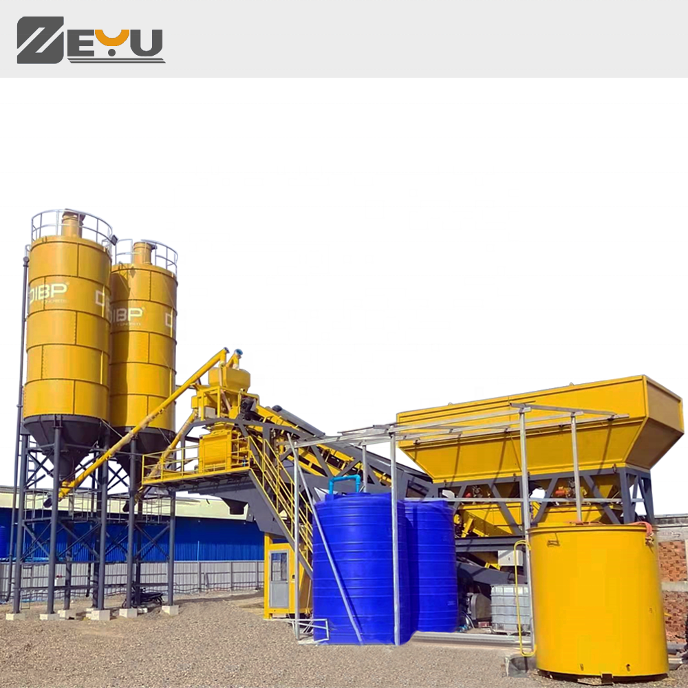 Low price large capacity 75m3/h mobile concrete batching plant for sale