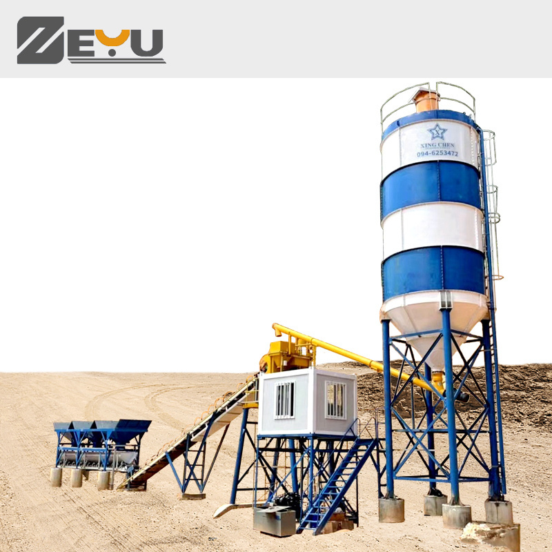 Small best price 25m3/h electric batching machine concrete batching plant production line