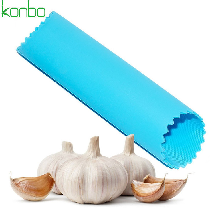 Silicone kitchen gadgets vegetable garlic peeler slicer press running roller