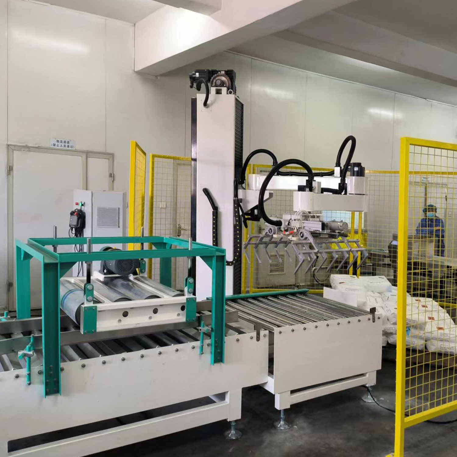 Zhengxia case column palletizer for bags machine in produce Packing line Single Column Robot Palletizer Machine Automatic