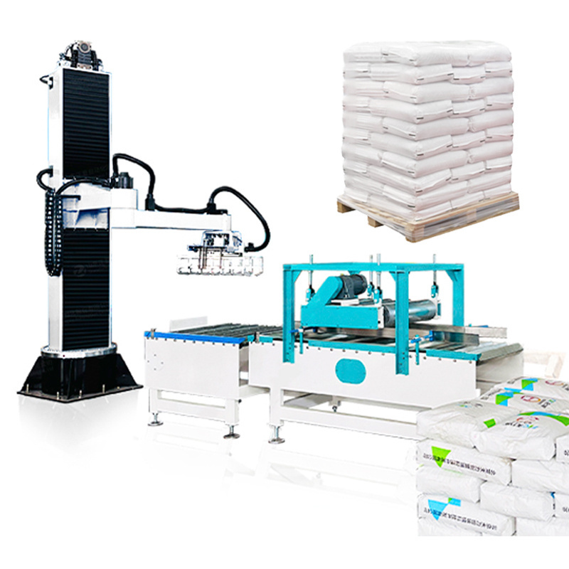 Factory Automation Robot Palletzing Machine 15kg 20kg 25kg Sugar Salt Pellets Bag Column Palletizer Robot Price