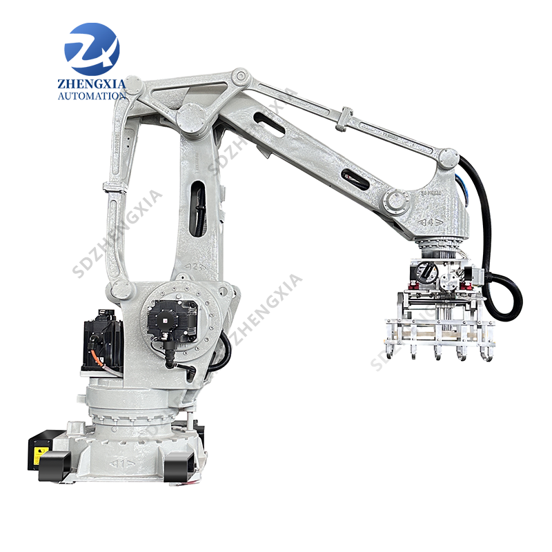 Cartons Zhengxia Automatic Robot Palletizer Machine Palletizing Packaging Line Stacking Cement Bags Palletizer Robot Stacker