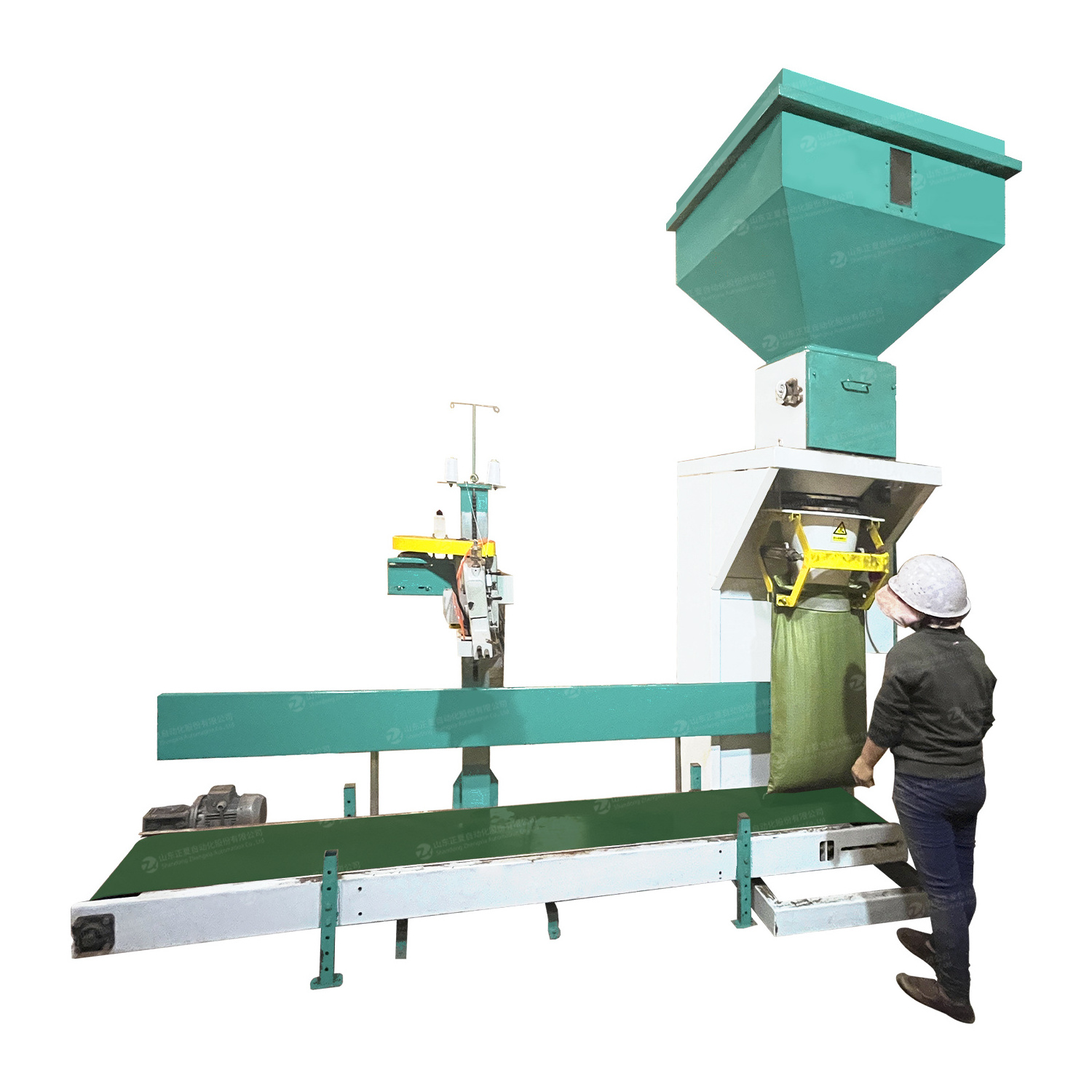 Semi Automatic 5kg 25kg 50kg Maize Animal Food Poultry Feed  Sealing Bagging Granular Packing Machine