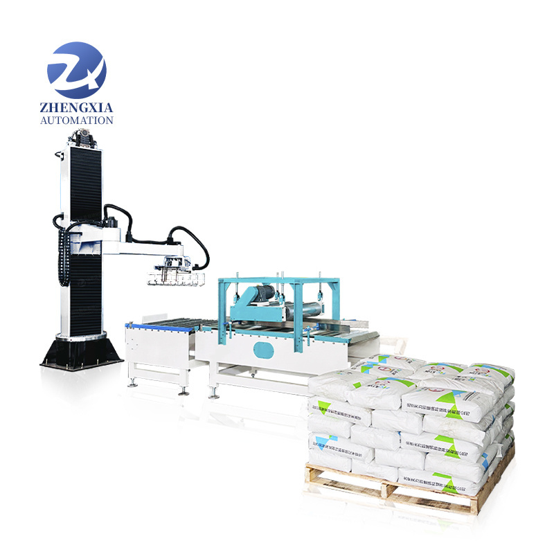 Factory Automation Robot Palletzing Machine 15kg 20kg 25kg Sugar Salt Pellets Bag Column Palletizer Robot Price