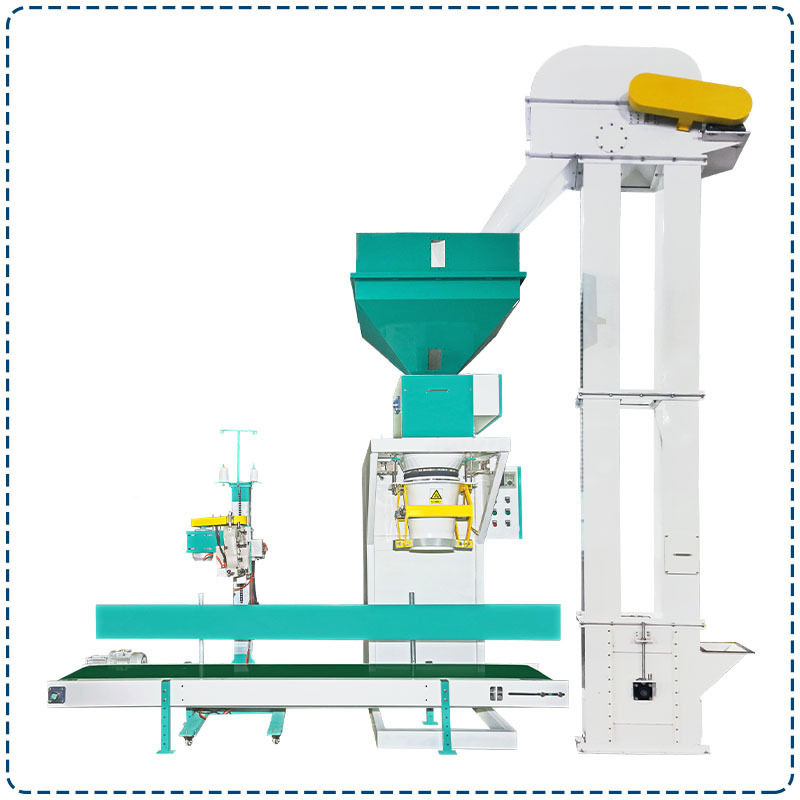 Semi Automatic 5kg 25kg 50kg Maize Animal Food Poultry Feed  Sealing Bagging Granular Packing Machine