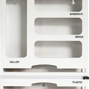 kitchen drawer 6 in 1 ziplock bag organizer plastic and  acrylic ziplock bag storage organizer ziplock bag organizer white color