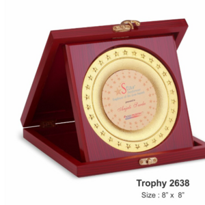 High Quality Blank Wooden award round Shield plaque with wooden box Trophy Plaques and wooden shield with box