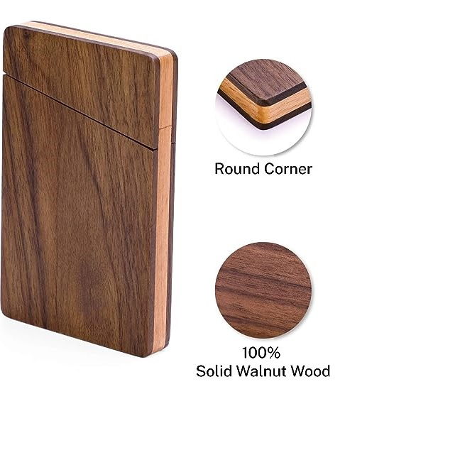 Custom Walnut Beech Wood Business Card Holders engraved wood custom business card