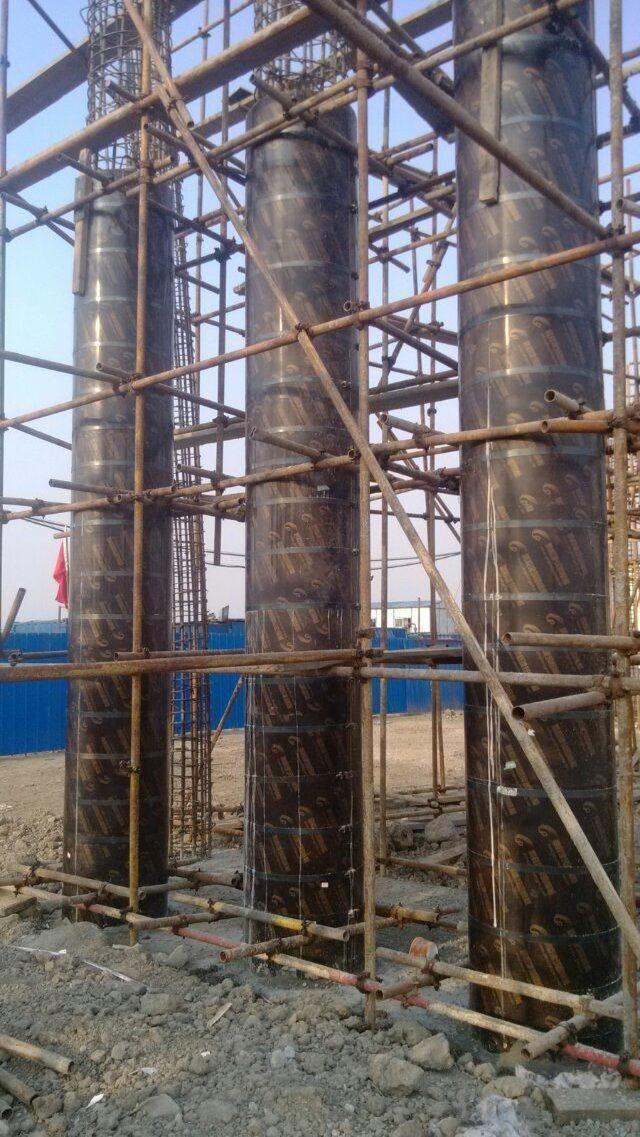 ZEEMO Concrete Circular Water Tank Wood Pillar Formwork Moulds For Concrete Decorative