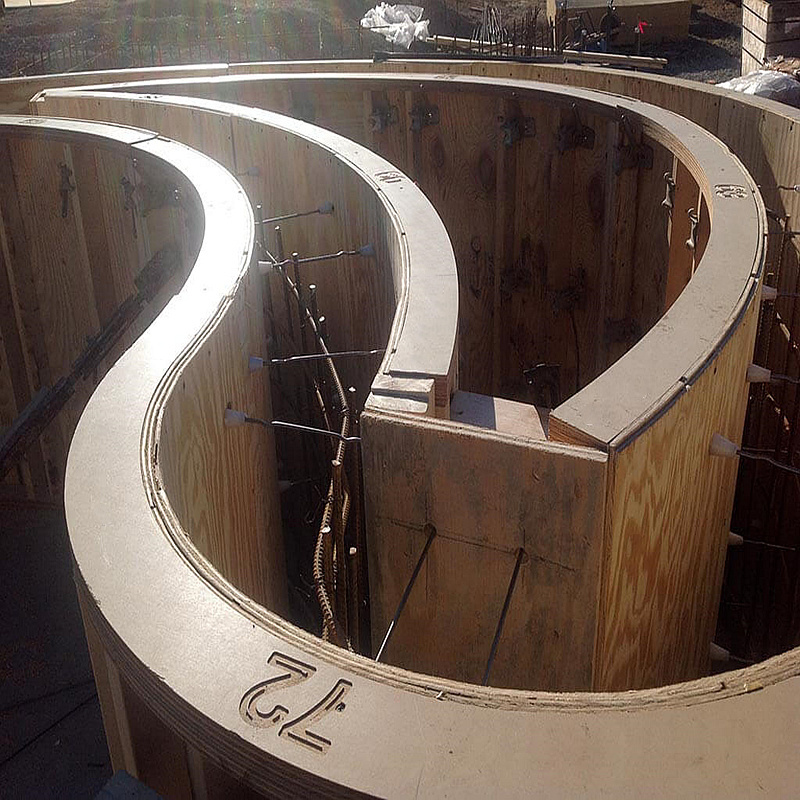 Zeemo curved concrete circular water treatment plant tank formwork