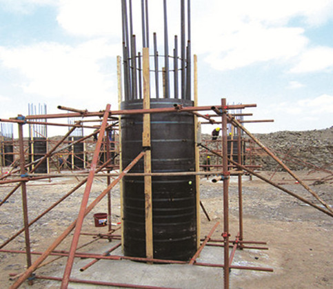 ZEEMO Concrete Circular Water Tank Wood Pillar Formwork Moulds For Concrete Decorative