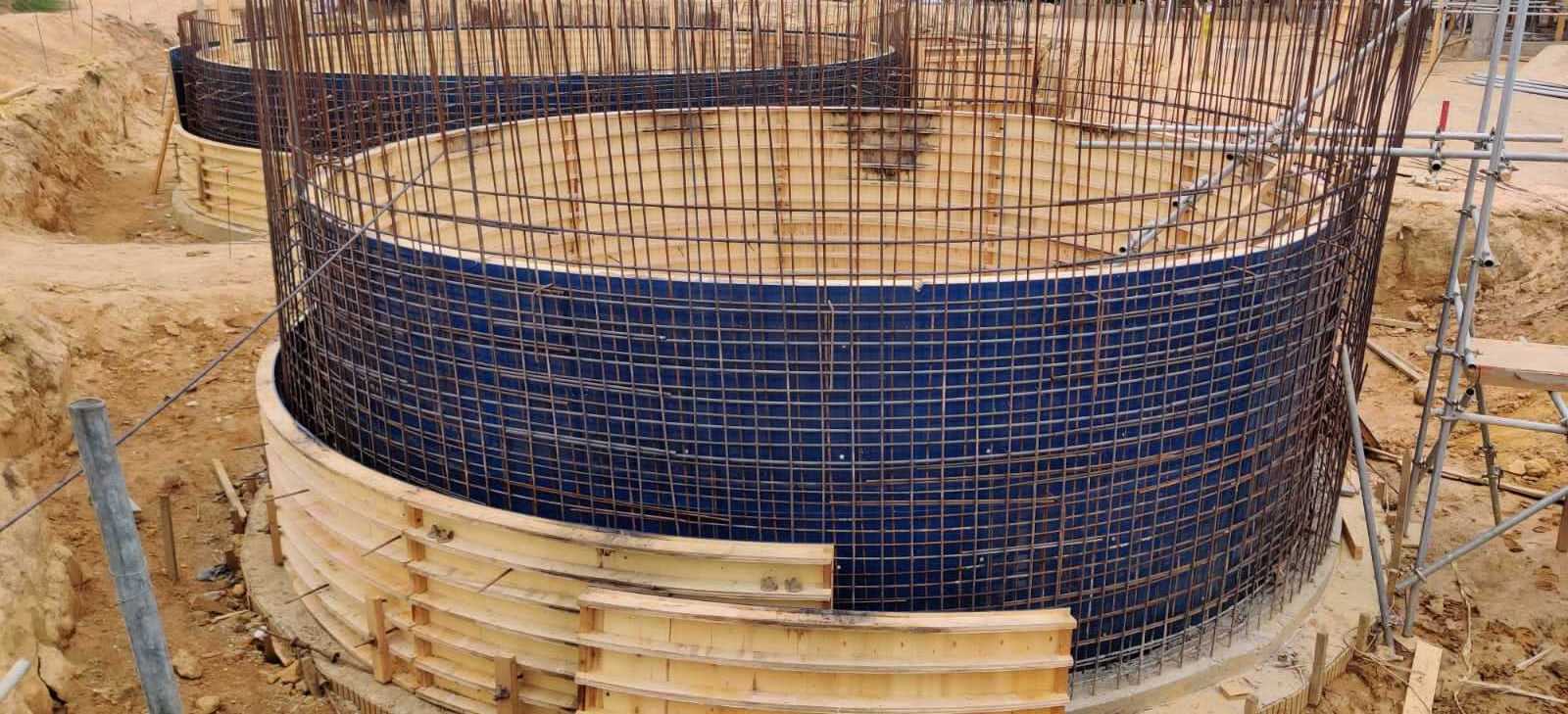 Customized formwork shuttering circular water tank curve formwork for construction